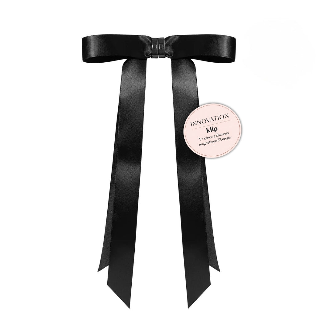 Black Ribbon Klip - Magnetic Barrette