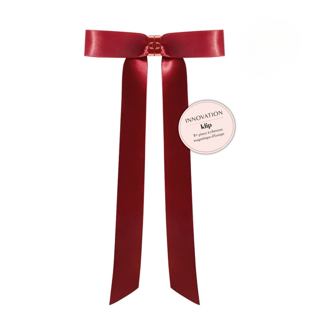 Red Ribbon Klip - Magnetic Barrette