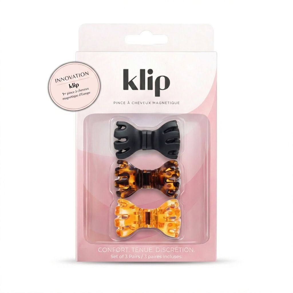 Leopard Butterfly Klip - Magnetic Barrette - Set of 3