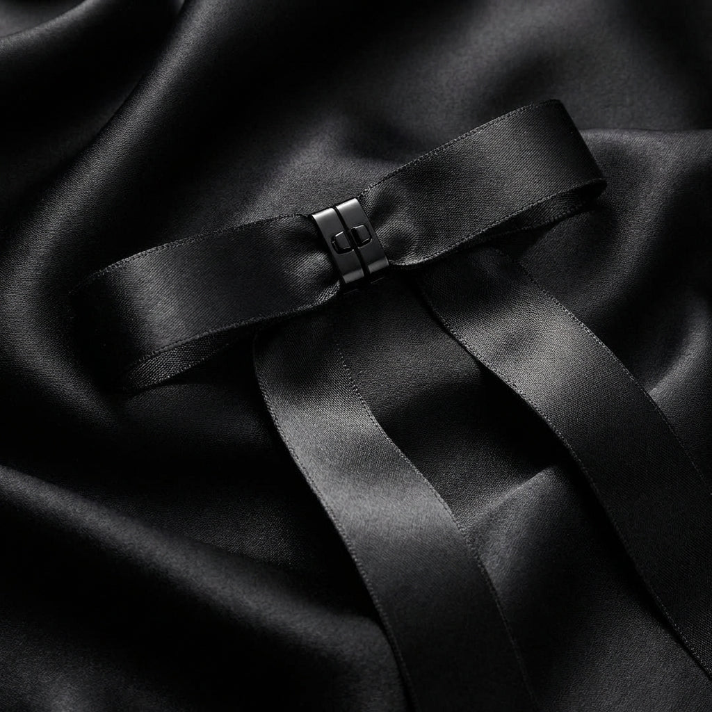 Black Ribbon Klip - Magnetic Barrette