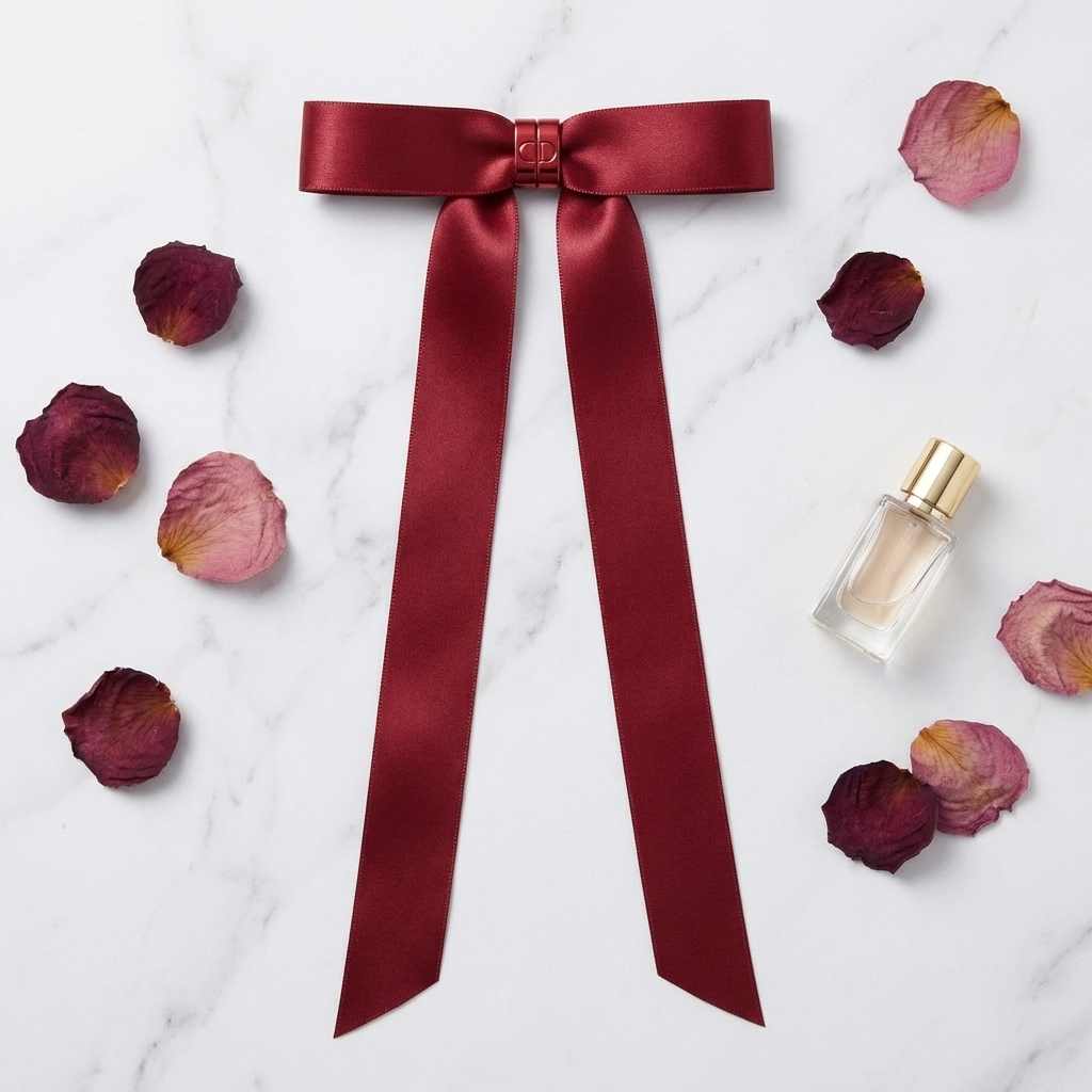 Red Ribbon Klip - Magnetic Barrette