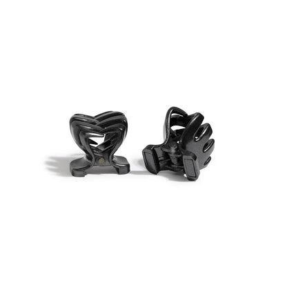 Black Butterfly Klip - Magnetic Barrette - Set of 3
