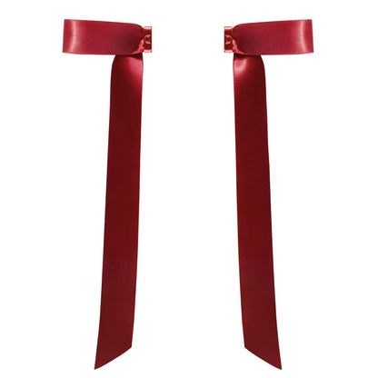 Red Ribbon Klip - Magnetic Barrette
